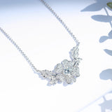 Zircon Floral Necklace Small Flower Jewelry for Women