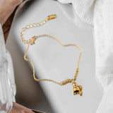 Light Niche Golden Gourd Anklet Women's Summer High-end Ins Style Anklet Jewelry