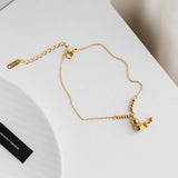 Light Niche Golden Gourd Anklet Women's Summer High-end Ins Style Anklet Jewelry