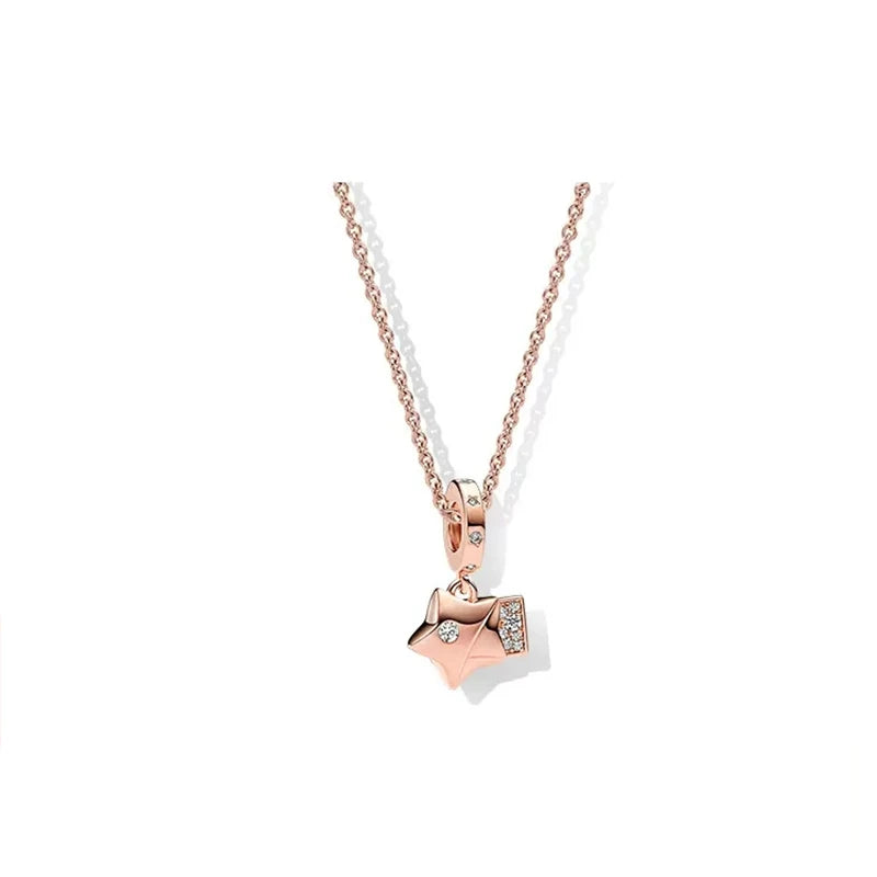Lucky Star Pendant Favorite Star Necklace Set ZT2525 Little Style Rose Jewelry