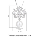 16mm Pearl Pendant Necklace for Women