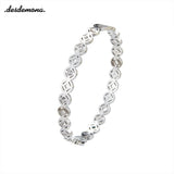 Luxury Crystal Bangles for Women, Stainless Steel Bracelets, Gift