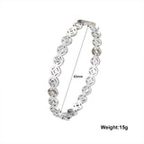 Luxury Crystal Bangles for Women, Stainless Steel Bracelets, Gift