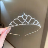 Zircon Love Crown Bridals Headdress Hair Comb for Girls