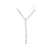 Stars Choker Necklace Crystal Rhinestone Women Body Jewelry
