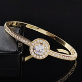 Silver Round Bracelet Bangle for Women Anniversary Gift Jewelry