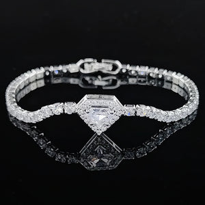 Heart Silver Bracelet Bangle Women Anniversary Gift