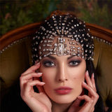 Multilayer Rhinestone Head Chain Gem Crystal Hair Jewelry