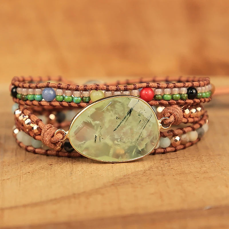 Natural Stones Wrap Bracelet Bohemia Jewelry
