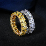Oval Silver Eternity Band Ring for Women R6444