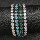 Pink Green Round Bracelet Bangle for Women Gift S6792