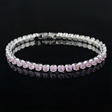 Pink Green Round Bracelet Bangle for Women Gift S6792
