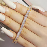 Women's Princess 3mm Silver Bracelet Bangle, Anniversary Gift
