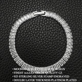 Silver Princess Cut Bracelet Bangle for Women Moonso S5776