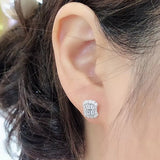 Princess Silver Earring For Women Lady Anniversary Gift Jewelry