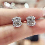 Princess Silver Earring For Women Lady Anniversary Gift Jewelry