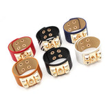 Punk Leather Bracelet Women Round Multicolor Wrap