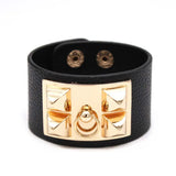 Punk Leather Bracelet Women Round Multicolor Wrap