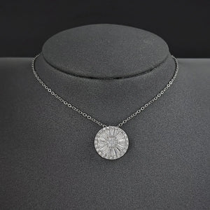 Round Silver Necklace for Women Lady X5206