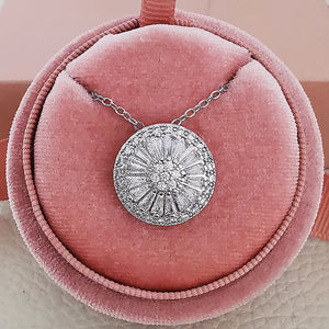 Round Silver Necklace for Women Lady X5206
