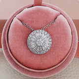 Round Silver Necklace for Women Lady X5206