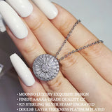 Round Silver Necklace for Women Lady X5206