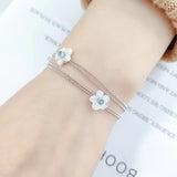 Shell Flowers Charm Bracelet High Multilayer Jewelry