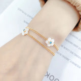 Shell Flowers Charm Bracelet High Multilayer Jewelry