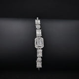 Silver Bracelet Bangle Women Christmas Gift S019