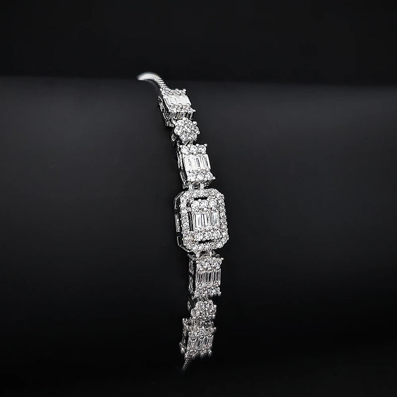 Silver Bracelet Bangle Women Christmas Gift S019