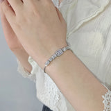 Silver Bracelet Bangle Women Christmas Gift S019