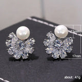 Snowflake Pearl Earrings for Women Gift E6493
