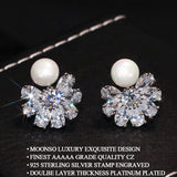 Snowflake Pearl Earrings for Women Gift E6493