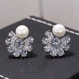 Snowflake Pearl Earrings for Women Gift E6493