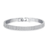 Tennis Silver Bracelet Bangle For Women S5439
