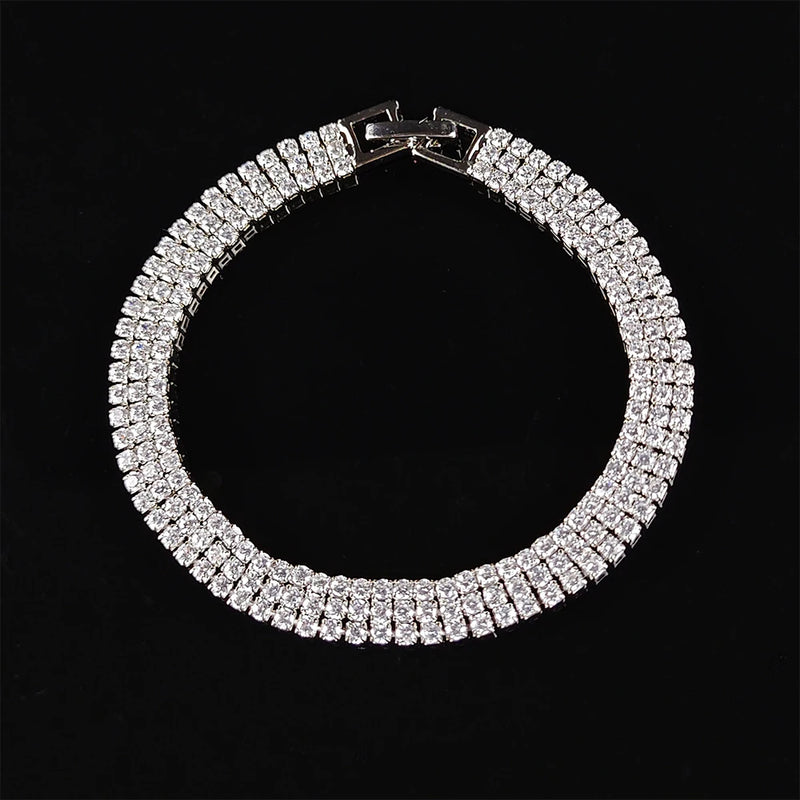 Tennis Silver Bracelet Bangle For Women S5439