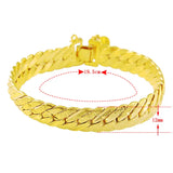 24k Link Chain Bracelet for Men and Women