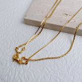 Multilayer Vintage Oval Pendant Necklace Titanium Steel Natural Stone Necklace