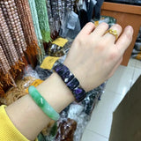 Natural Charoite Stone Beads Bracelet Gemstone Bangle