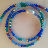 Colorful Freshwater Pearl Necklace Glass Beads