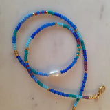Colorful Freshwater Pearl Necklace Glass Beads
