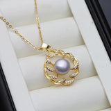Natural Pearl Pendant For Woman,Trendy Freshwater Pearl Necklace Mother Gift