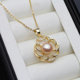 Natural Pearl Pendant For Woman,Trendy Freshwater Pearl Necklace Mother Gift