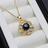 Natural Pearl Pendant For Woman,Trendy Freshwater Pearl Necklace Mother Gift