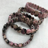 Natural Rhodonite Stone Beads Bracelet Gemstone Bangle for Woman