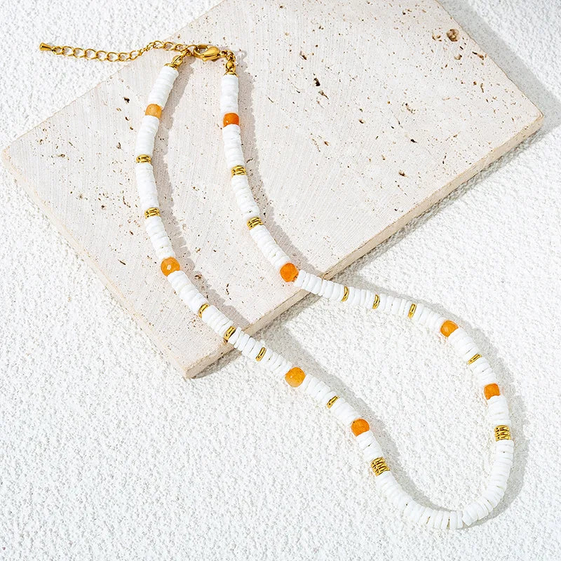 Natural Shell Necklace Beads Choker Neck Beach Femme Jewelry Boho Accessories