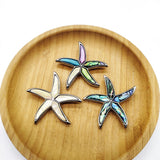 Vintage Sea Star Abalone Shell Pendant Necklace Charm