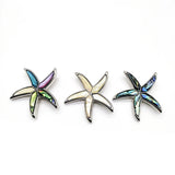 Vintage Sea Star Abalone Shell Pendant Necklace Charm