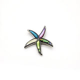 Vintage Sea Star Abalone Shell Pendant Necklace Charm