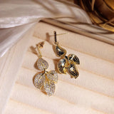 Ginkgo Drop Earrings Metal Leaf Pendant Dangle Earrings